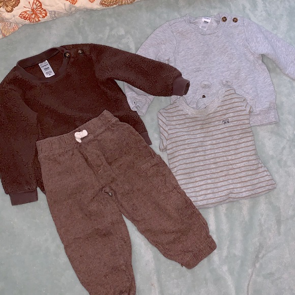 Carters Brown Bear 4 Piece Matching Set Size 18 Months - Picture 9 of 9